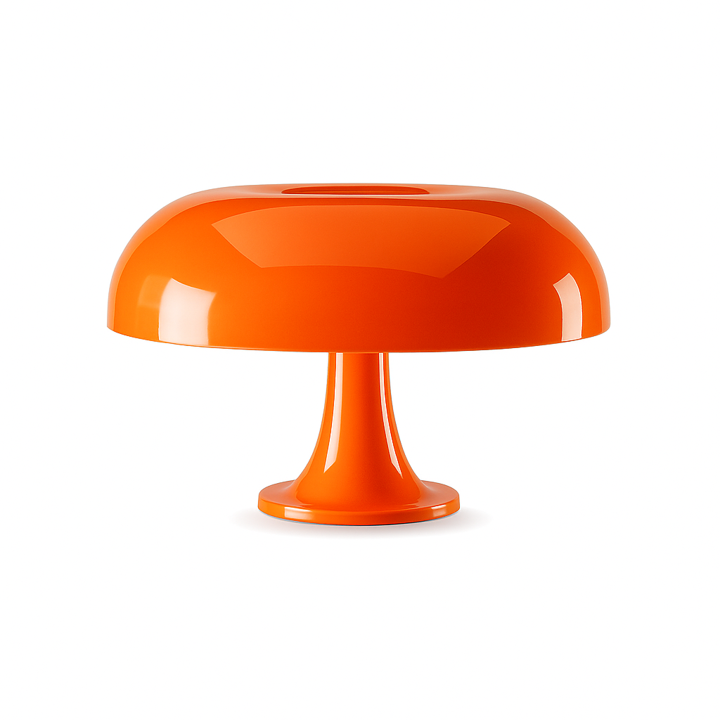 Lampe champignon “NORA” - design Bauhaus danois en acrylique ivoire