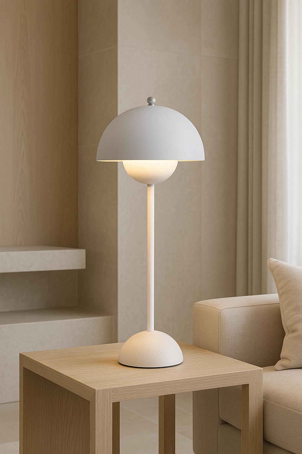 Lampe champignon “ELLA” - design floral, lumière douce et USB rechargeable